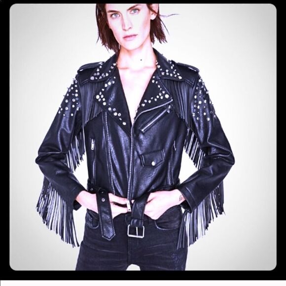 Studded leather fridge Zara Jacket - Picture 2 of 9